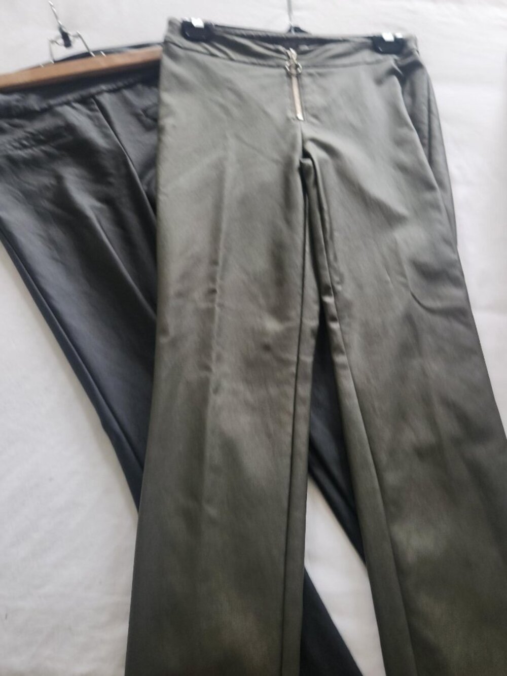 2 Pairs of very light weight pleather ILTM pants. Excellent condition.
